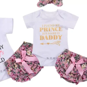 Baby Girls Summer Clothes Romper Bodysuit Jumpsuit Headscarf Pants Set