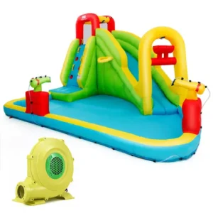 Inflatable Splash Water Bounce House Jump Slide Bouncer Kid w/ 735W Blower